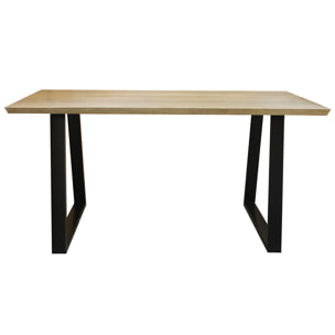 Table à manger en bois manguier massif et métal noir L160 cm VIJAY