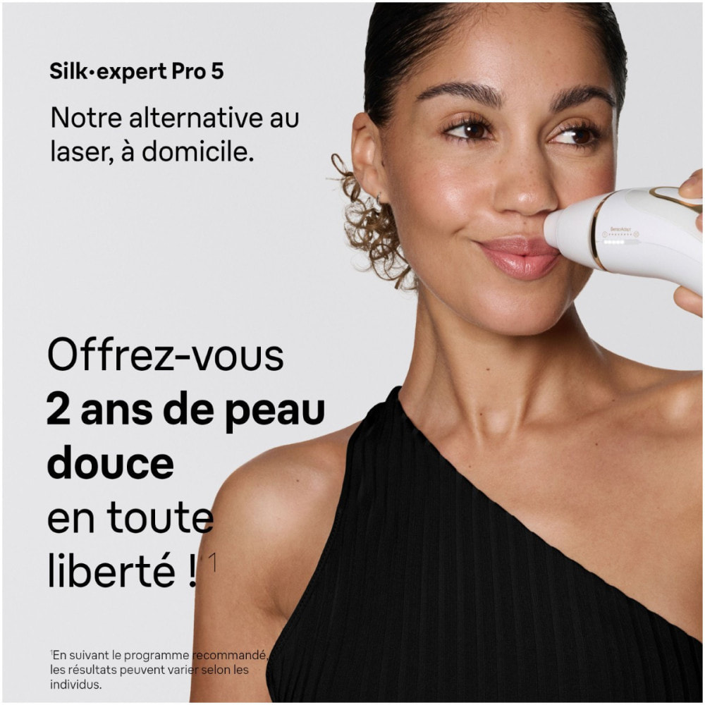 Braun Silk·expert Pro 5, Épilateur à Lumière Pulsée, Épilation à Domicile, 2 têtes, PL5221
