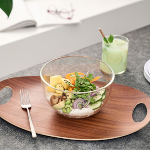 Set de bols sous vide S/M/L / 6-pcs, Verre, transparent-blanc