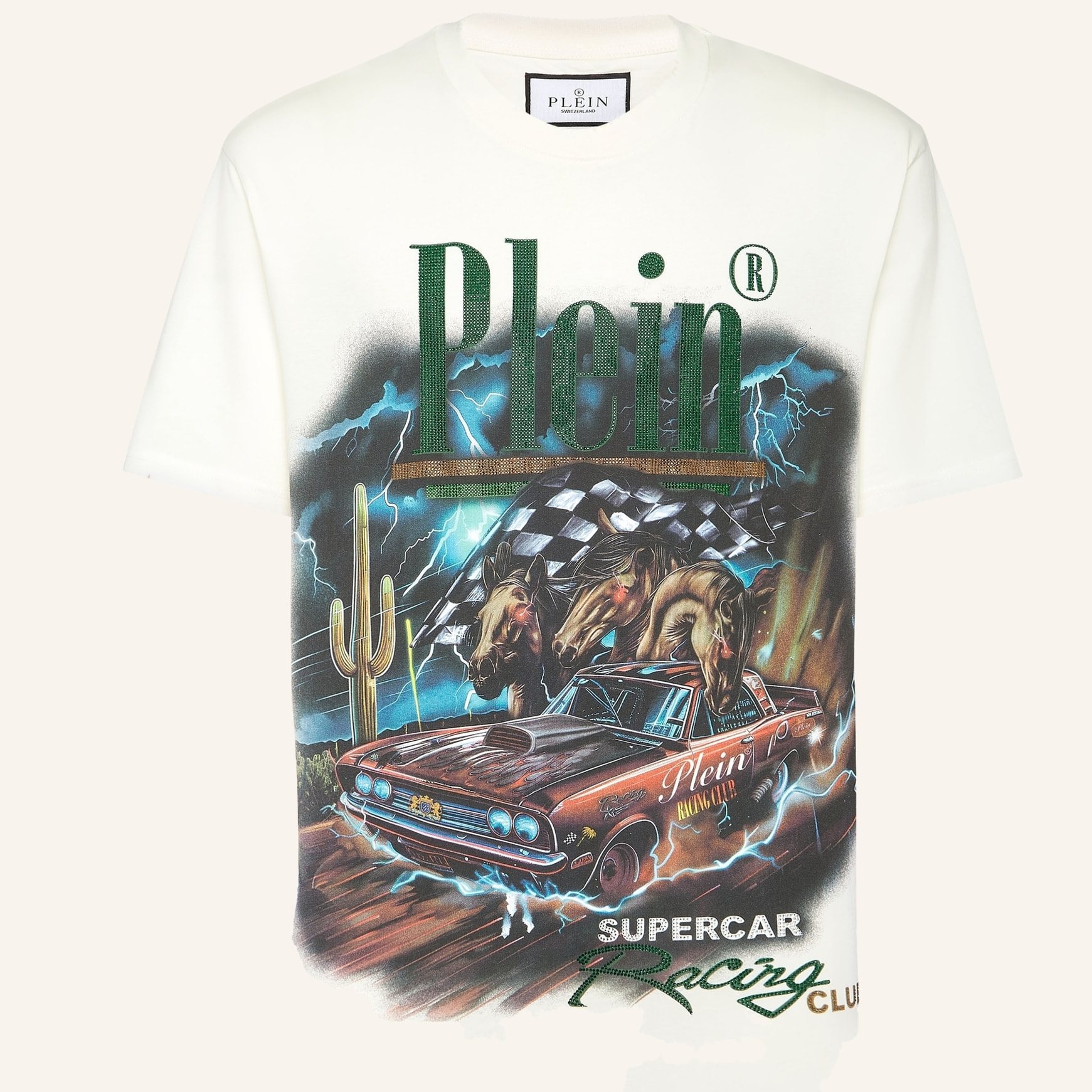 PHILIPP PLEIN T-Shirt Round Neck RACING
