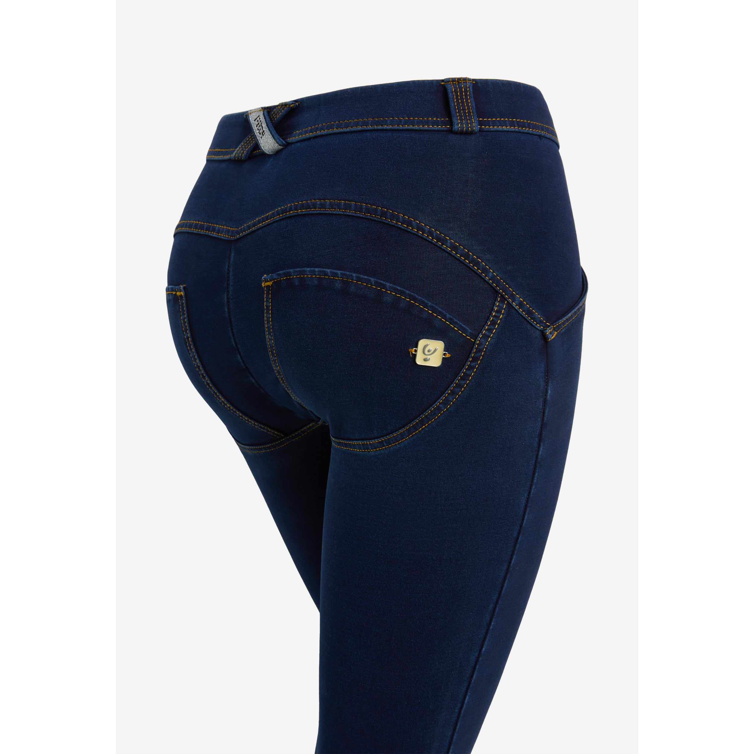 Jeggings push up WR.UP® clessidra superskinny effetto denim