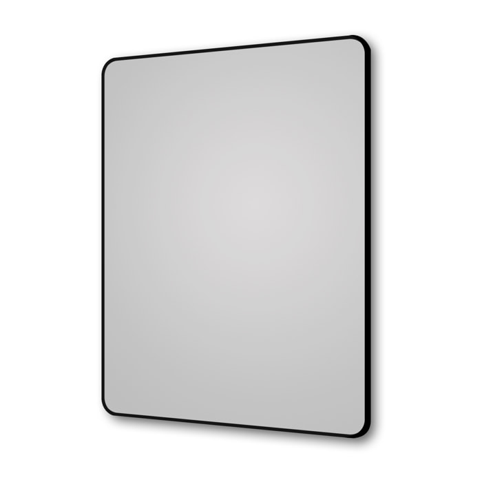 Miroir salle de bain rectangle 60x80cm - encadrement en aluminium - HOB 60