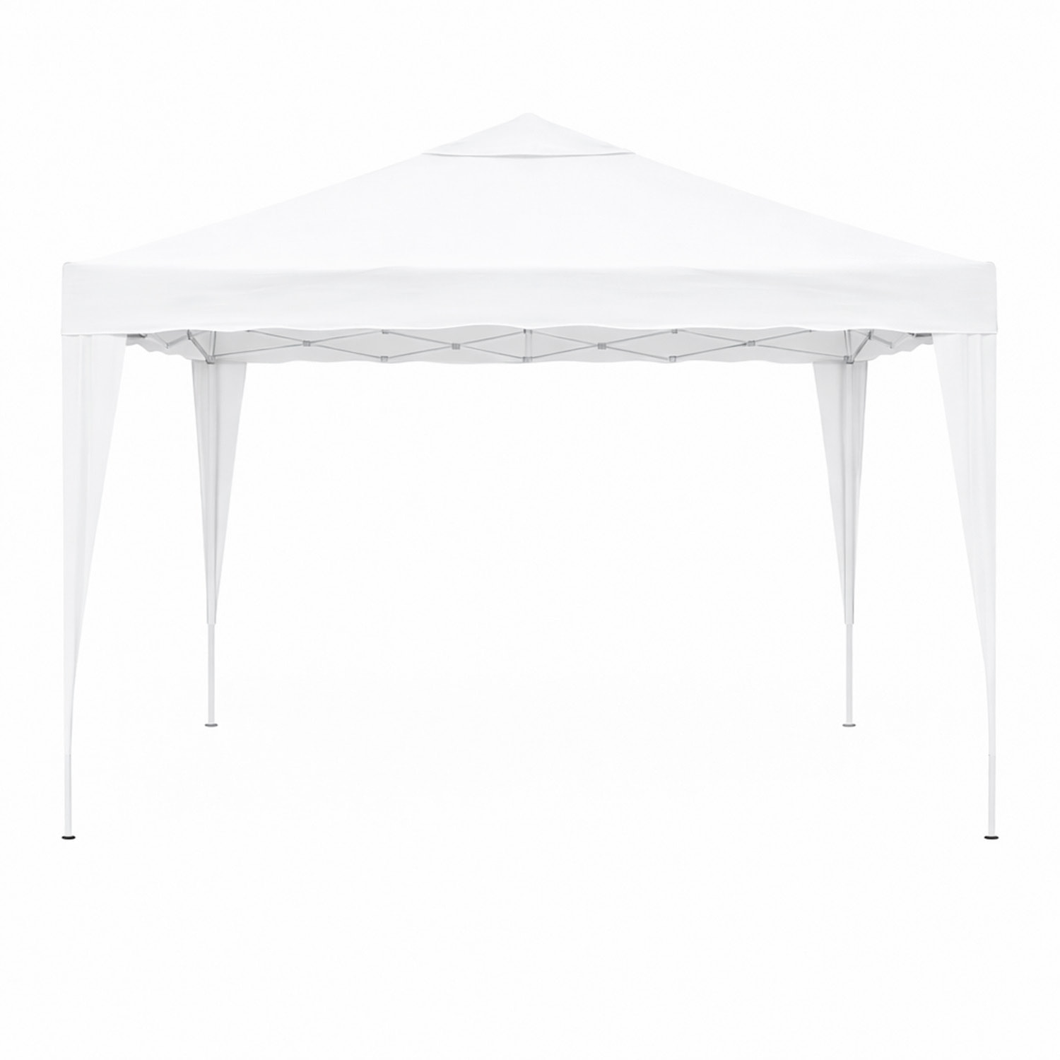 Gazebo Pieghevole 3x4 M in Acciaio con Telo Idrorepellente 160 g/m² Anti-UV Struttura Robusta Apertura Rapida Fisarmonica con Borsa e 4 Sacche Bianco