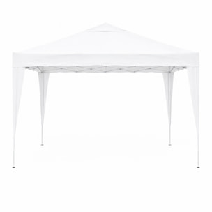 Gazebo Pieghevole 3x4 M in Acciaio con Telo Idrorepellente 160 g/m² Anti-UV Struttura Robusta Apertura Rapida Fisarmonica con Borsa e 4 Sacche Bianco