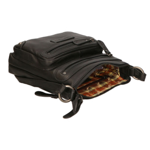 Borsa a tracolla  da uomo In Vera pelle Made in Italy 22x23x5 cm