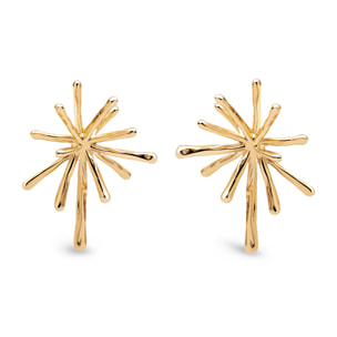 Orecchino Nova in Acciaio Placcato Oro