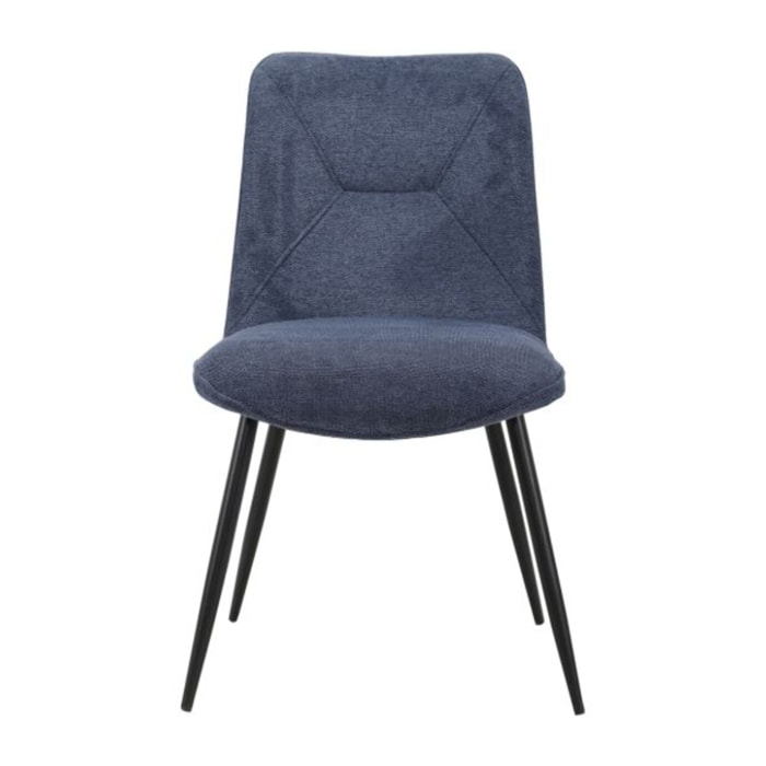 Chaise en tissu avec pieds fins en métal - PERRINE