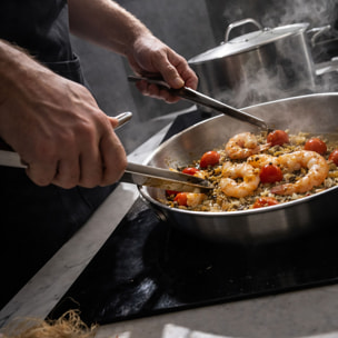 Lot de 3 poêles en acier inoxydable - tous feux TRIPLY