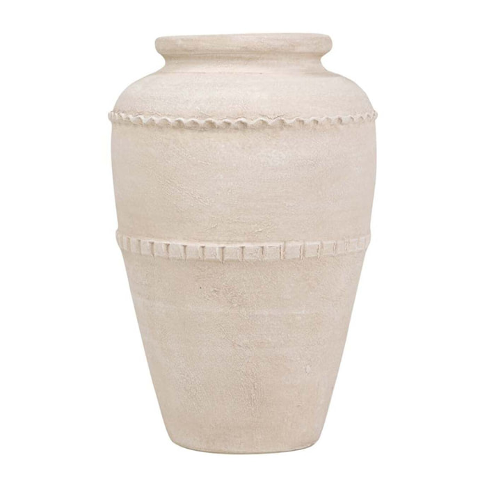 Florero Ceramica Beige 24x24x40 Cm