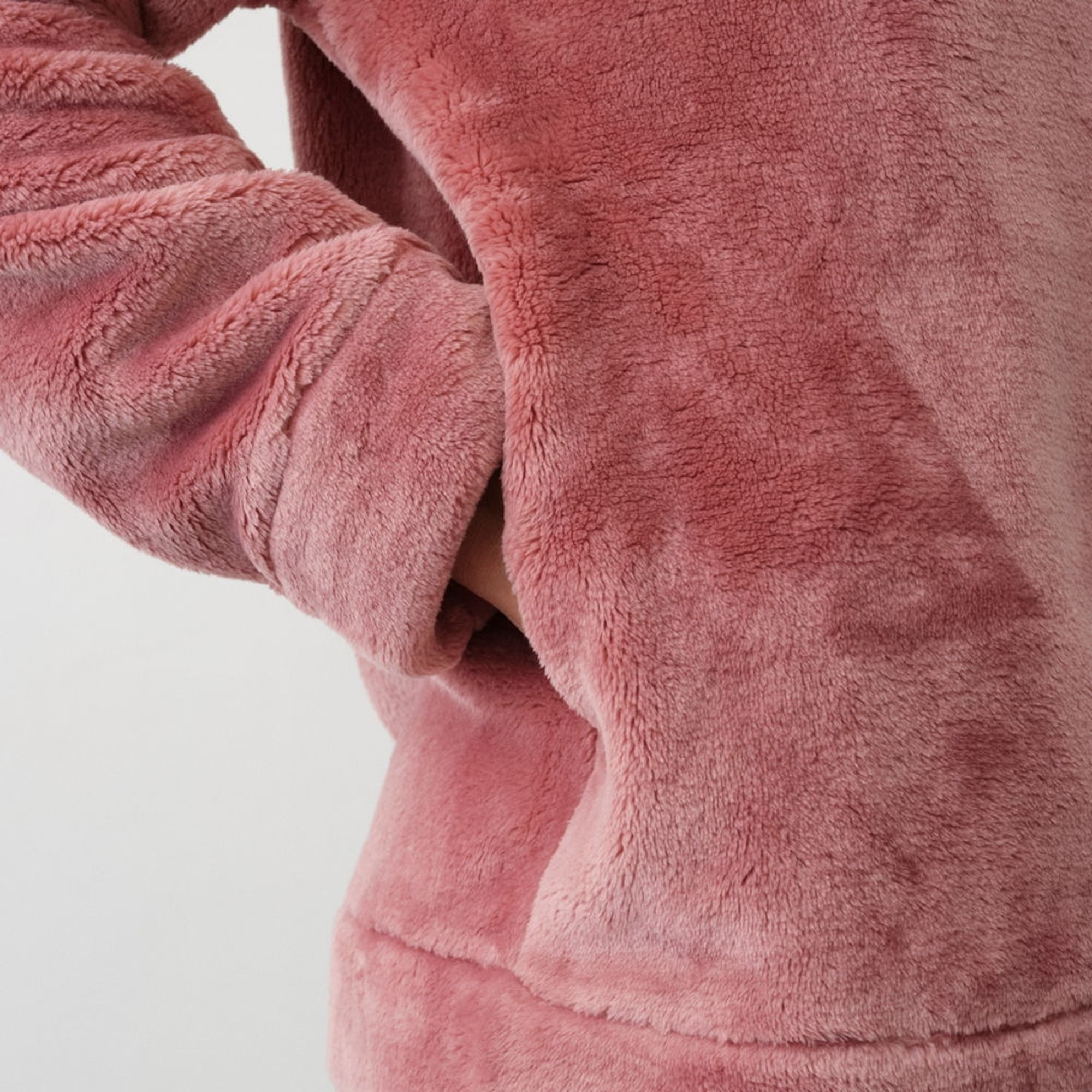 Chaqueta polar cremallera Est color rosa oscuro Poliéster