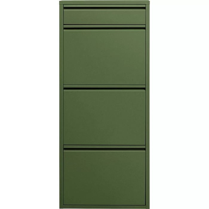 Casier à chaussures Caruso olive 3+1 tiroirs Kare Design