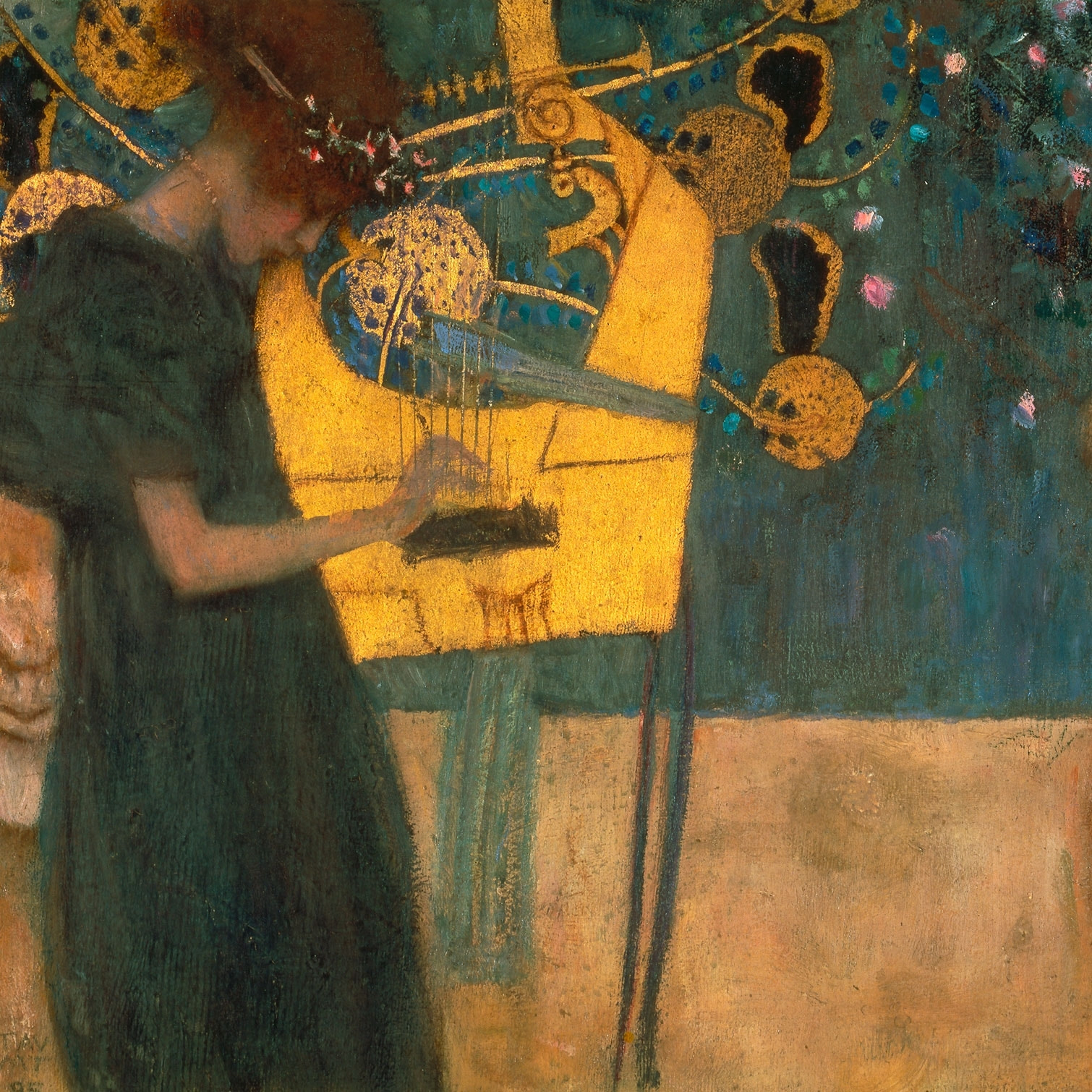 Tableau célèbre Music de Gustav Klimt Tableau alu Dibond