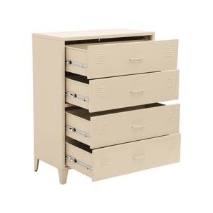 Commode industrielle acier 4 tiroirs SOHO