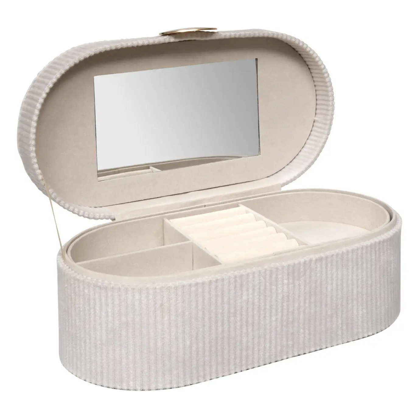 Boîte à bijoux Enya velours beige L255cm