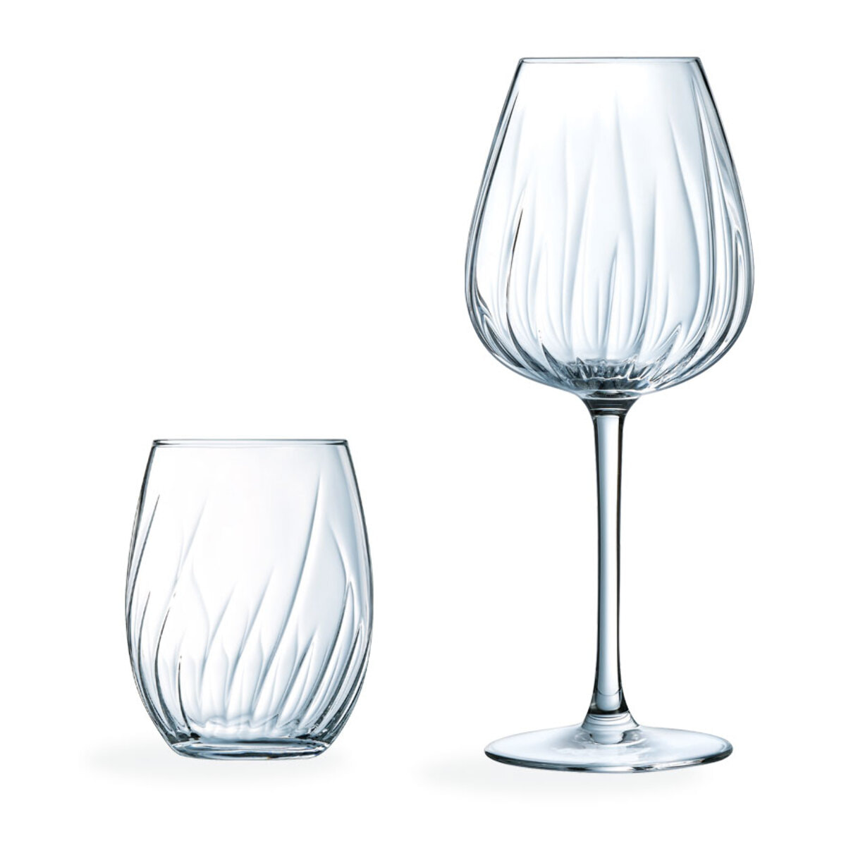 Set di 16 bicchieri da vino e acqua Swirly - Cristal d'Arques