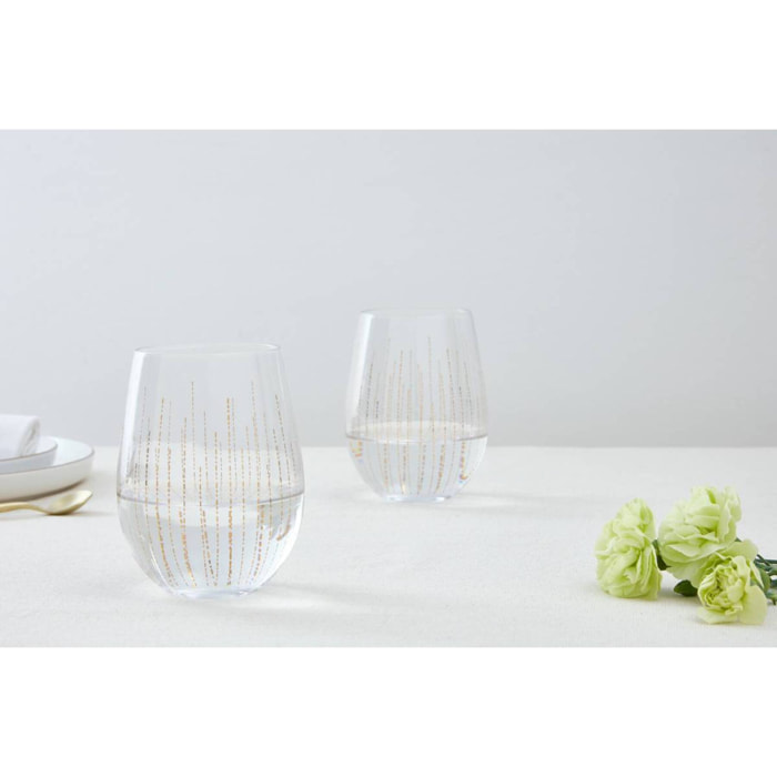Lot de 4 gobelets Lunis 54cl doré