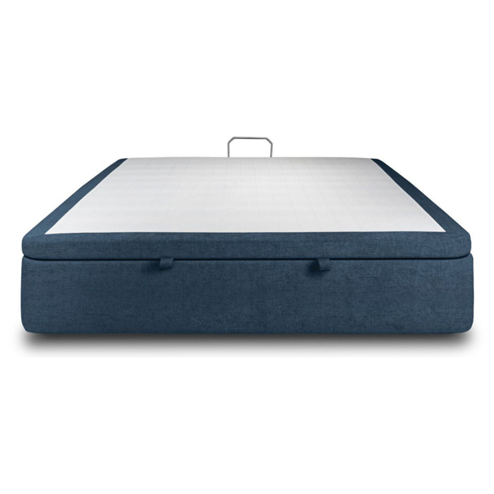 Sommier Coffre Tissu - pieds bois