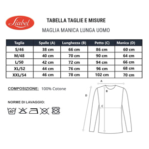 3 Maglie da Uomo a maniche lunghe Liabel Art. 2828-333