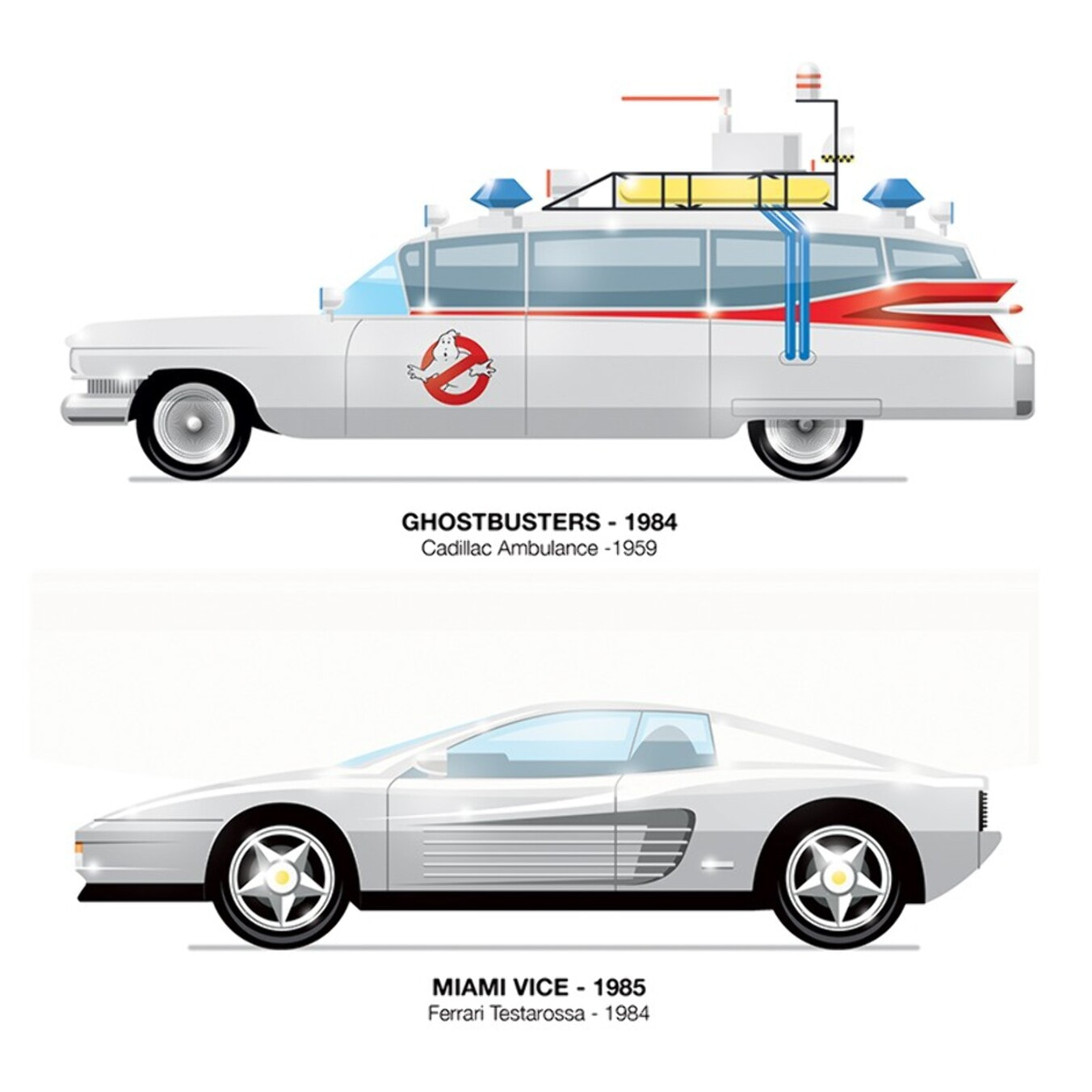 Affiche - Legendary Movie Cars - Olivier Bourdereau