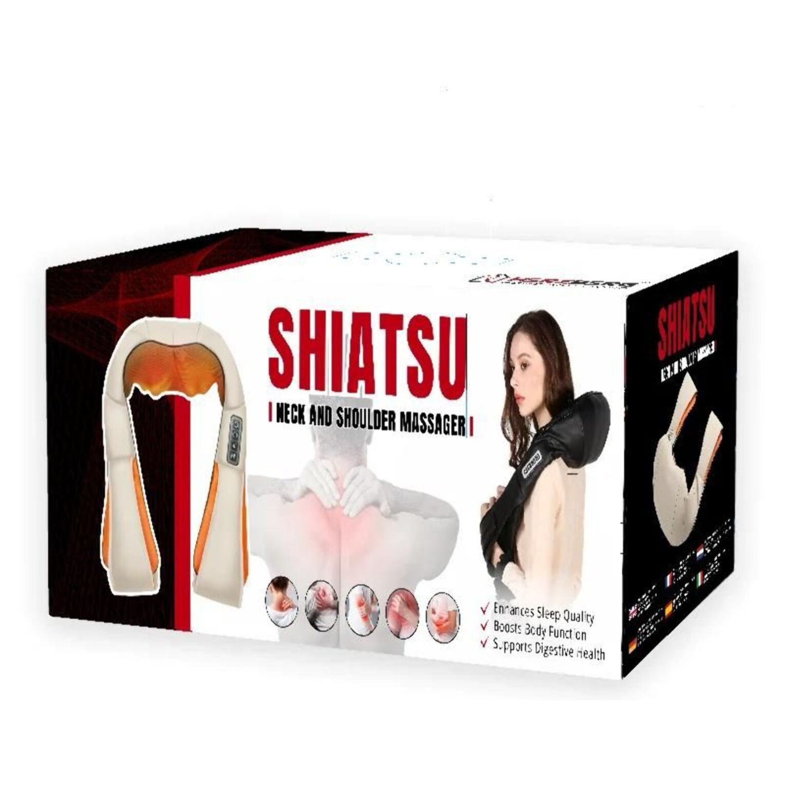 Appareil de massage pour la nuque et épaule Shiatsu Beige Herzberg HGMSG20-BEI