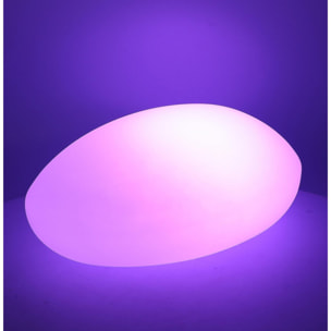 Lampada led in plastica ricaricabile sasso multicolor cm51x37h20