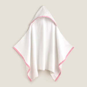 Toalla de baño de algodón con capucha flores Carmani color blanco 100% Algodón