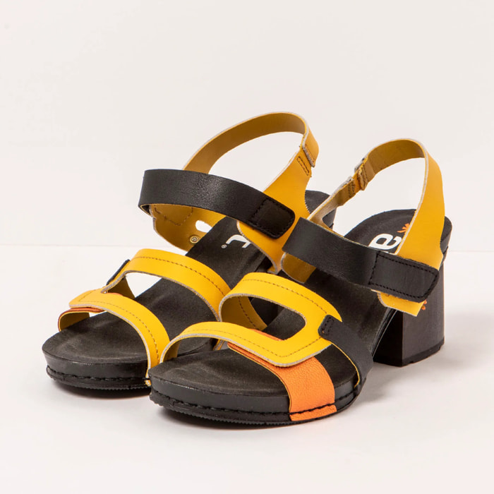 Sandalias con tacón 1875 NAPPA MULTI YELLOW/ I WISH color Multi yellow