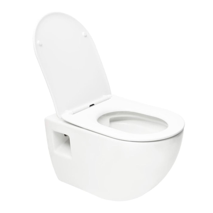 Pack WC Bâti-support Duofix + WC sans bride SAT + Abattant SoftClose + Plaque Blanche + Set habillage