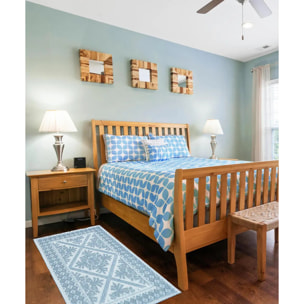 Tappeto Sardo Celeste Ingresso Cucina Bagno