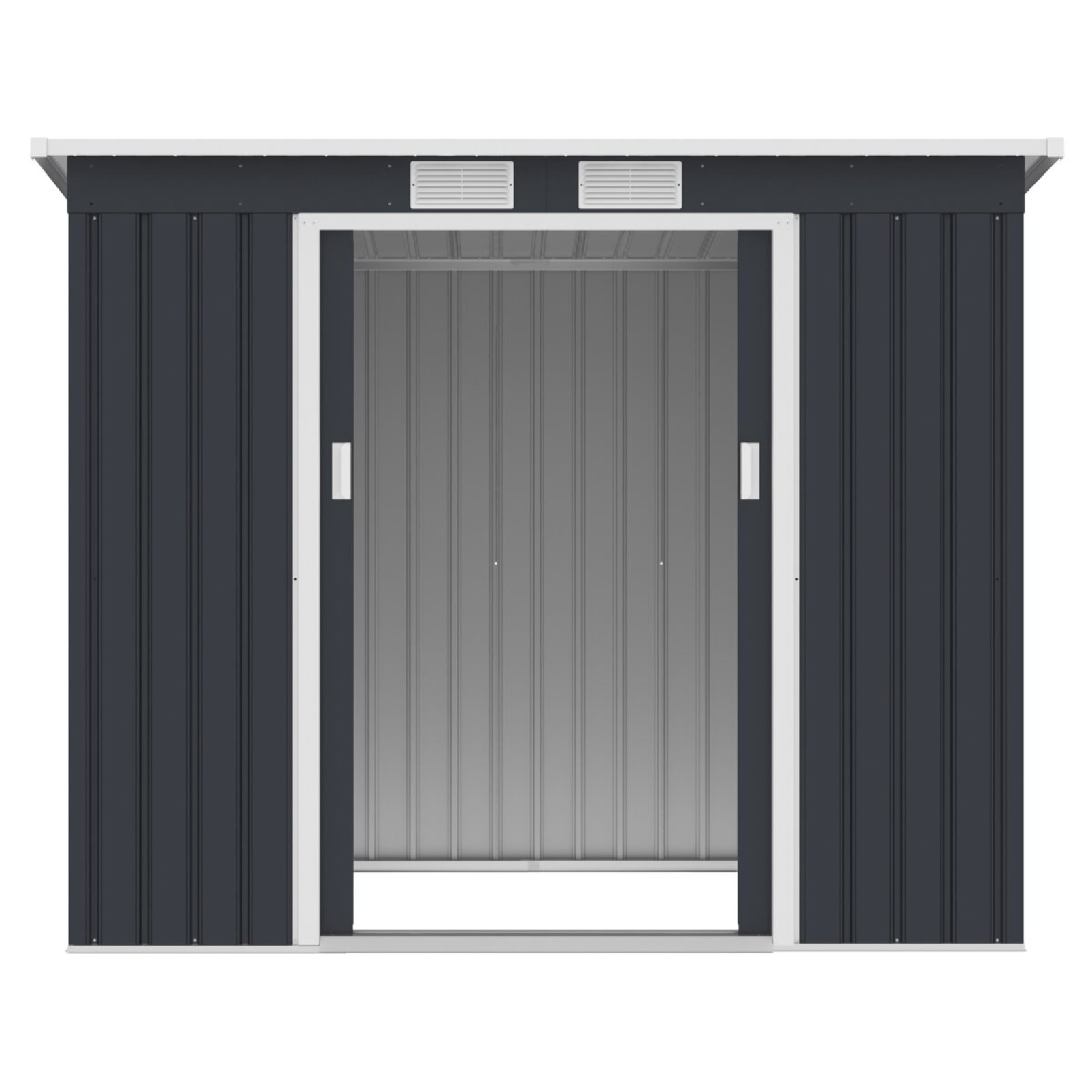 Abri de jardin en métal avec toit monopente métal "Orlando" - 2,81 m² - Gris