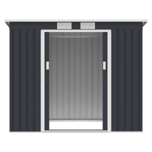 Abri de jardin en métal avec toit monopente métal "Orlando" - 2,81 m² - Gris