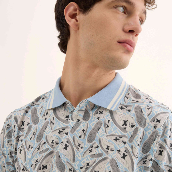Polo Técnico Retro Estampado Gráficos Vintage STREETWEAR POLO THEO LIME