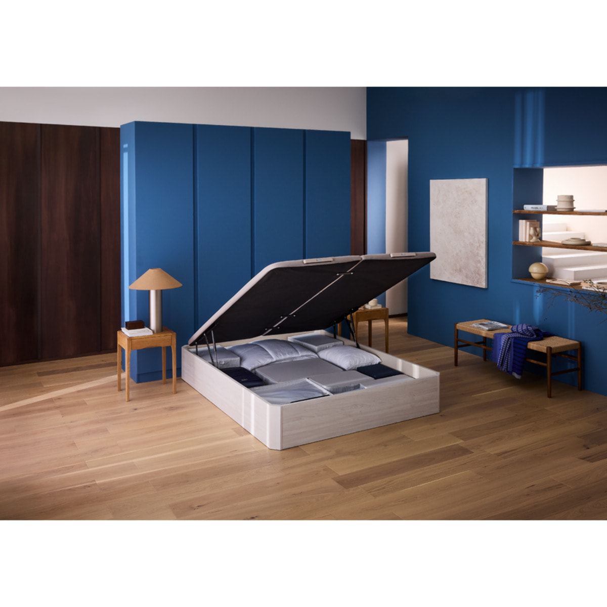 Sommier coffre SPACE UP 2 places|H 31 cm |confort ferme