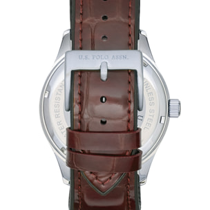 Orologio U.S. Polo Assn. con cinturino in marrone