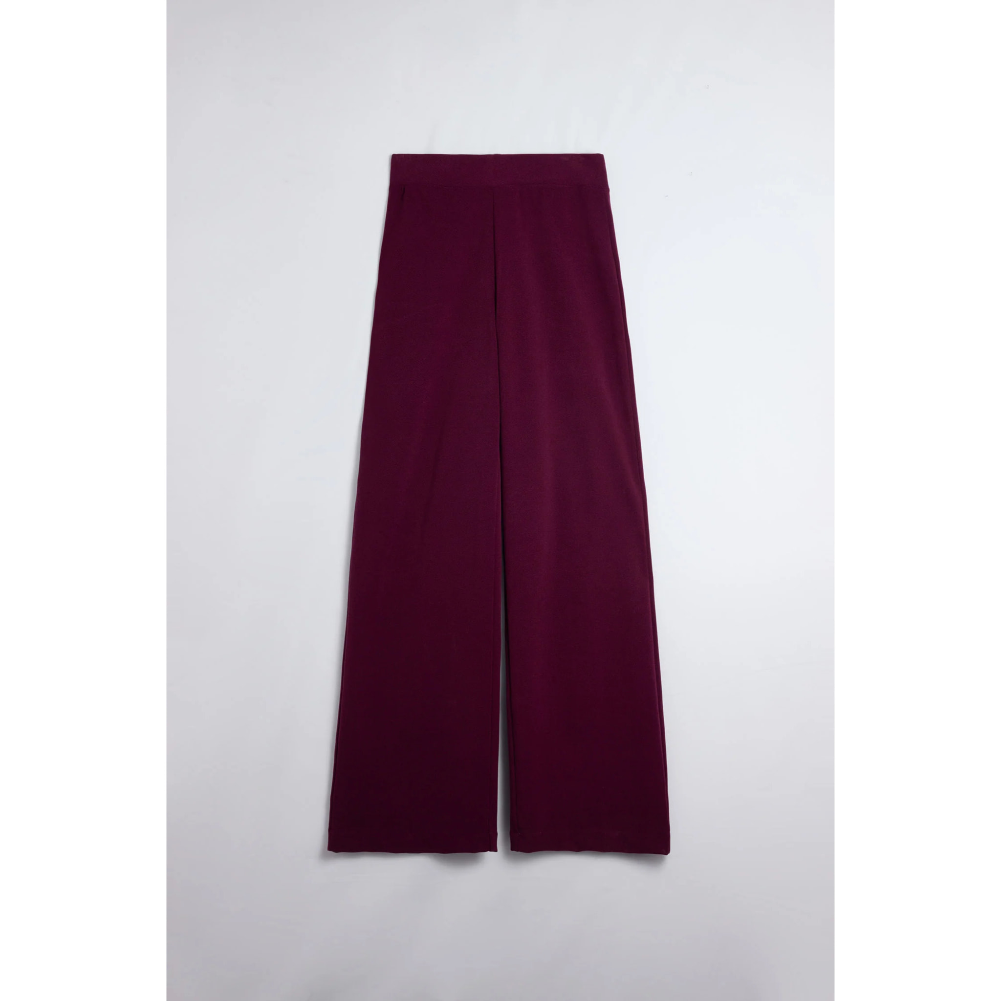 Pantaloni dritti con texture bordeaux