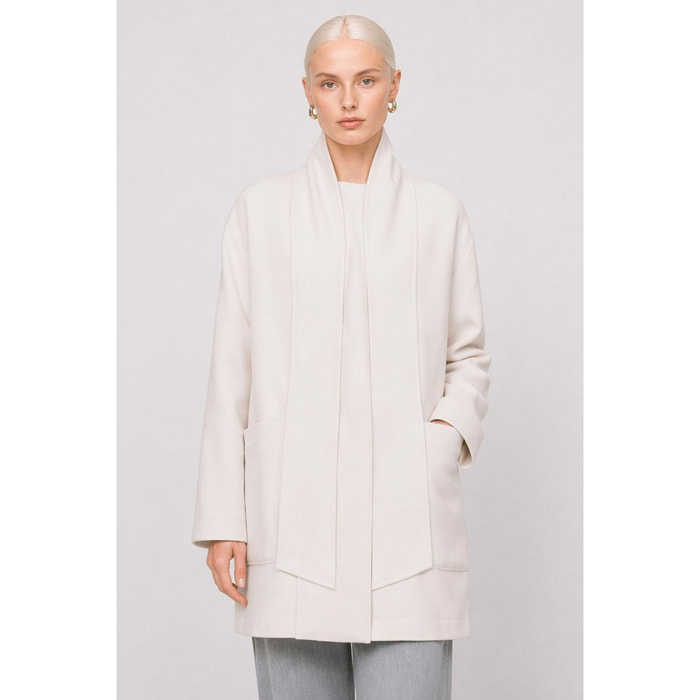 Kocca - Cappotto da donna aperto con collo a scialle e tasche Donna