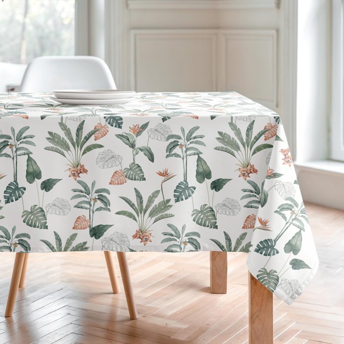 Nappe imprimée anti-tâches HAWAII VERT