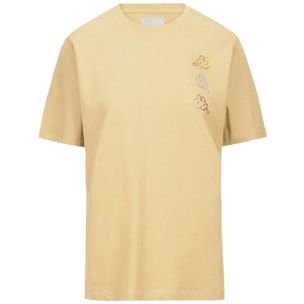 Kappa - T-Shirts & Top Donna Beige - Logo Kemilia