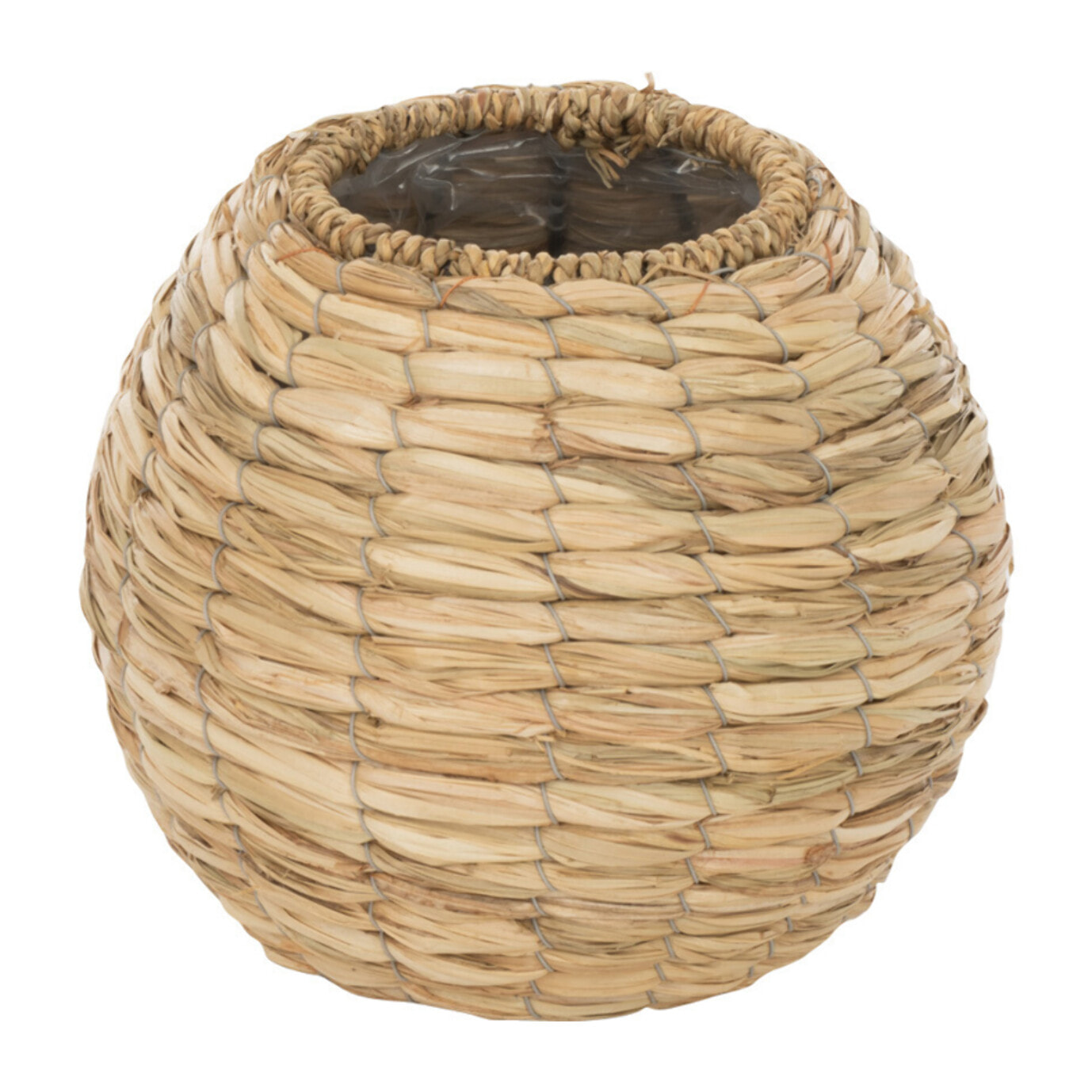 J-Line vase Yumi Boule Paille - bambou - naturel - small - Ø 21.5 cm