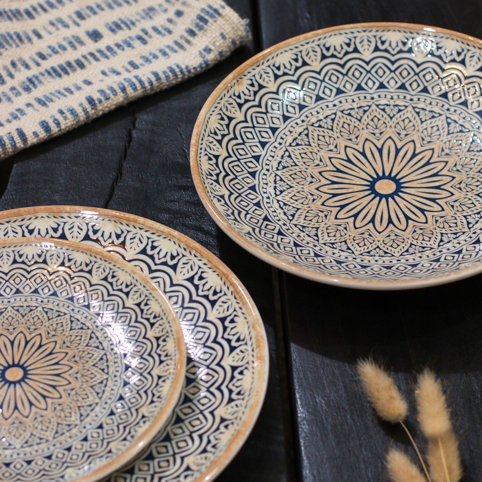 Lot de 6 assiettes plates en porcelaine 27cm BYZANCE