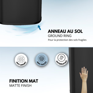 Poubelle automatique inox LOGAN noir 58L