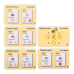 Beeloom- Juego de mesa de madera Beeboard Game para niños