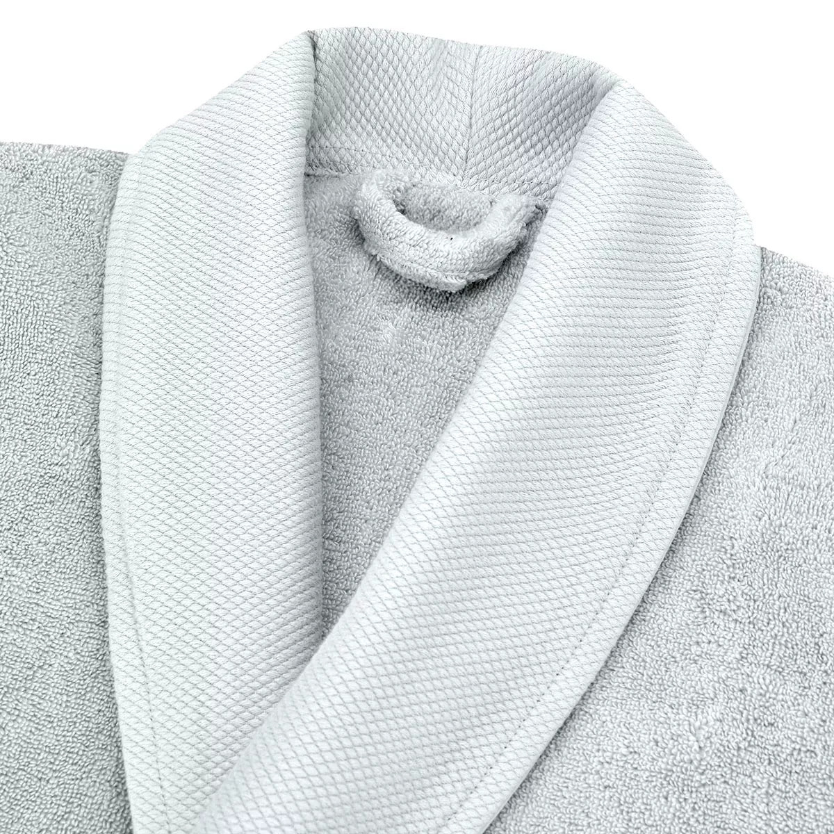 Peignoir pur coton 420 g/m² uni gris Elea nuage