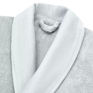Peignoir pur coton 420 g/m² uni gris Elea nuage
