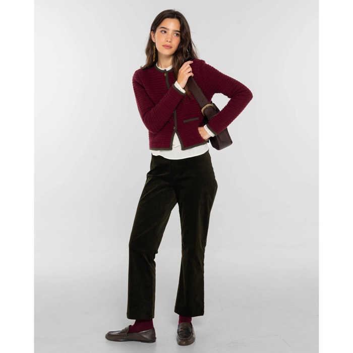 Pantalón de terciopelo efecto piel de melocotón