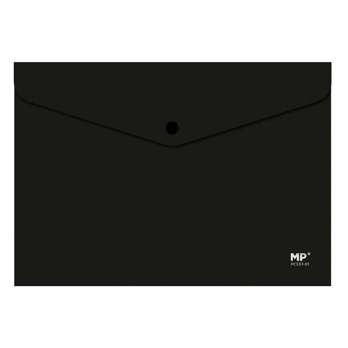PACK 12 UNITA' FOLDER CON CHIUSURA A BUTTON A4 NERO