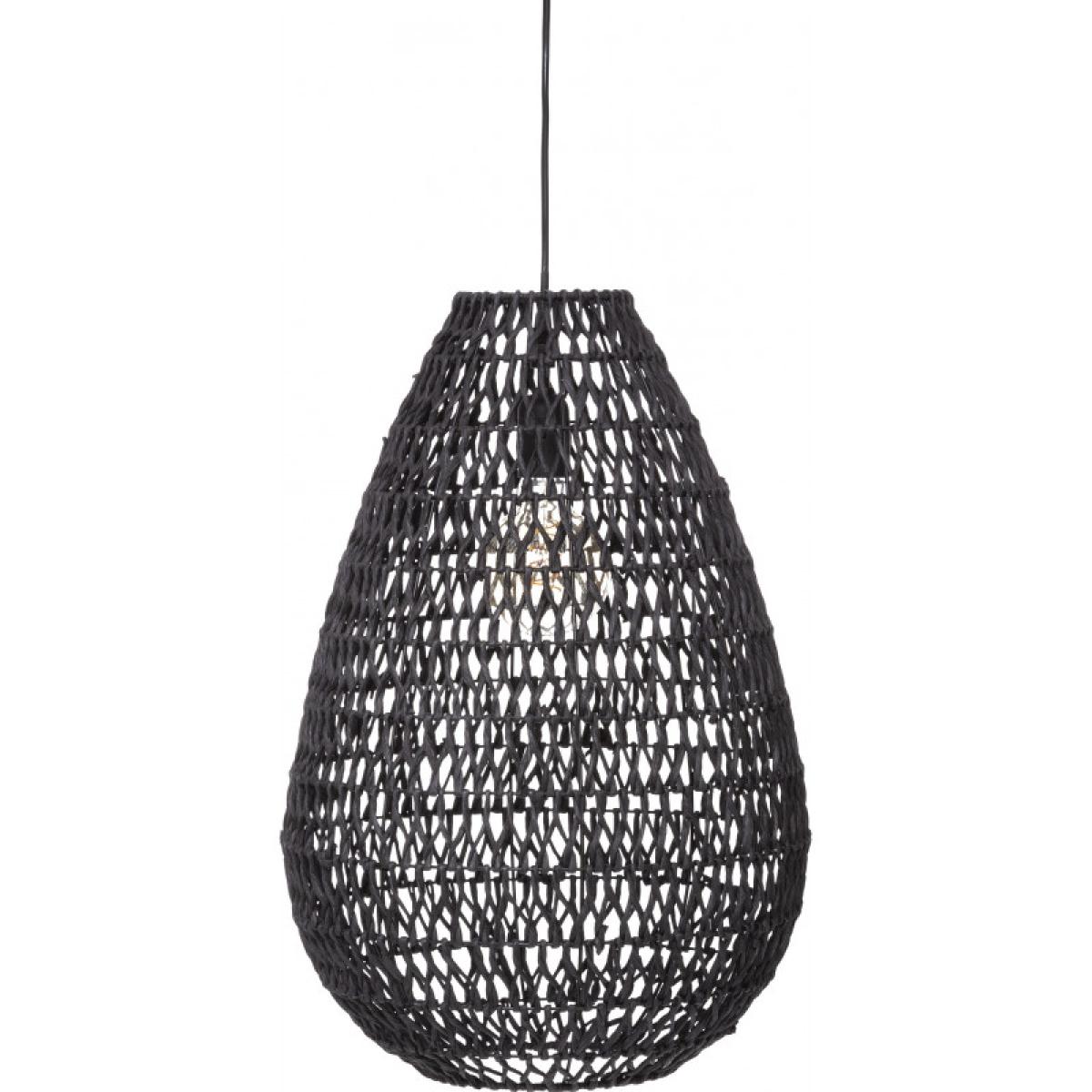 Suspension ''Etel'' Métal & Papier diamètre 38 cm Atmosphera - Couleur: Noir