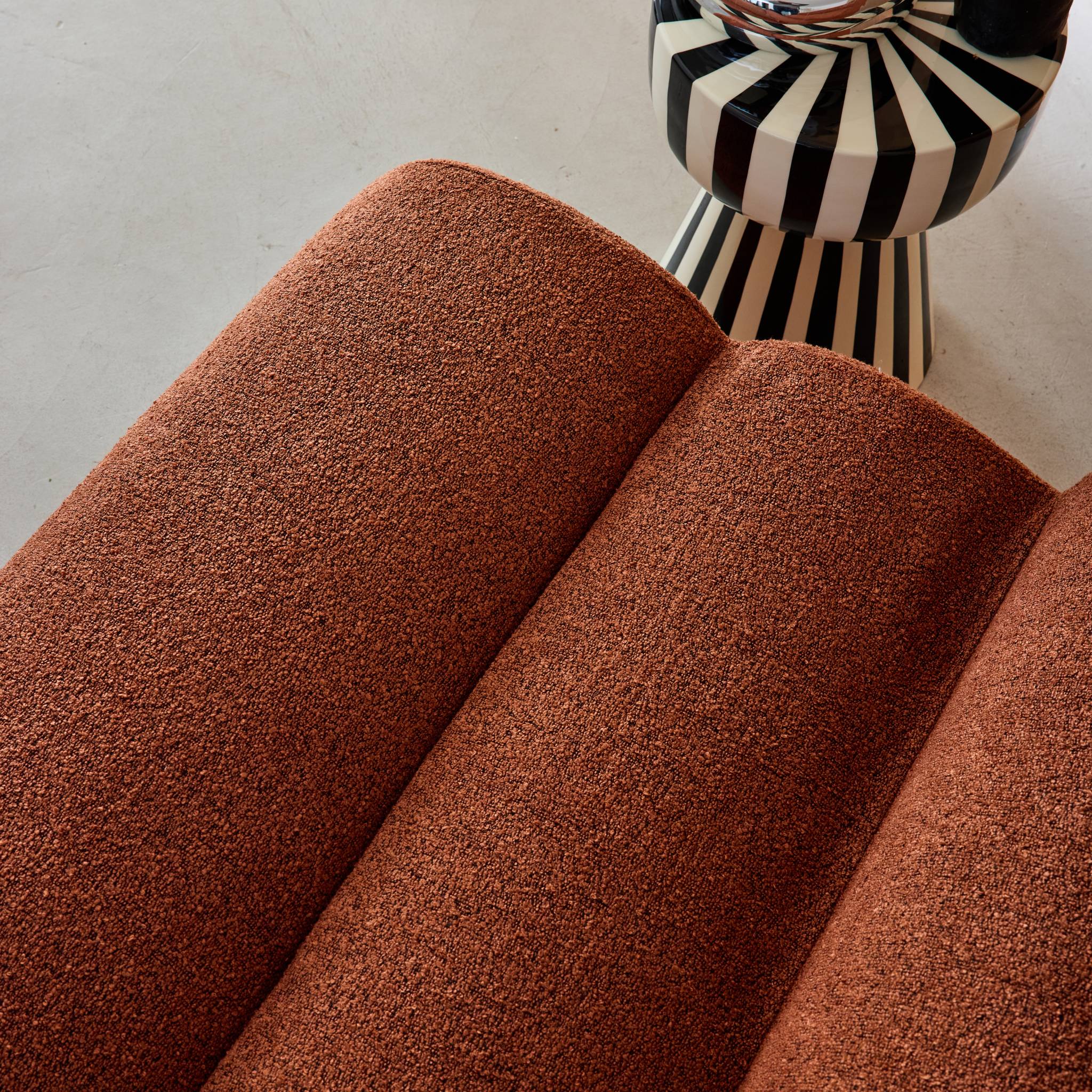 Chauffeuse bouclette texturée 1 place (lot de 3) NOVA