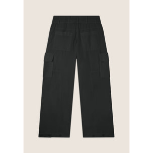 Pantaloni Cargo in popeline con fondo regolabile