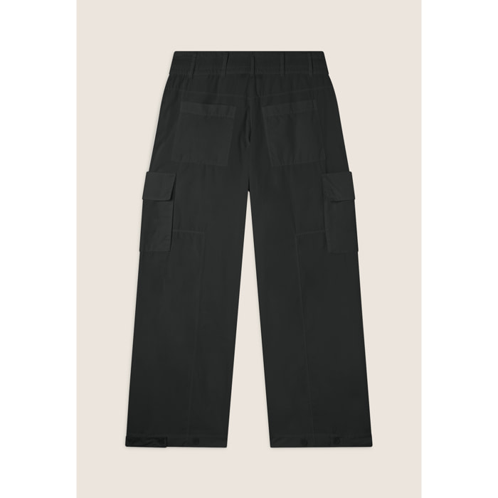 Pantaloni Cargo in popeline con fondo regolabile